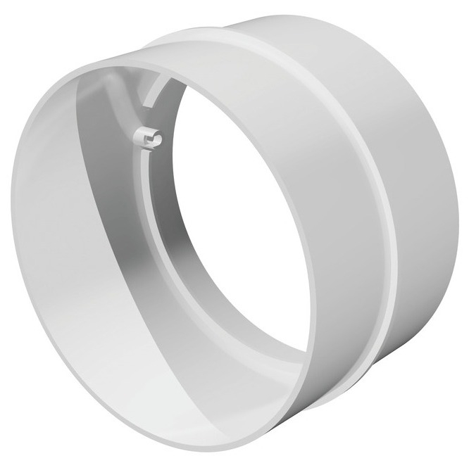 Соединитель каналов ЭРА 16СКП круглый, пластиковый, белый, 160х62мм / вентиляция