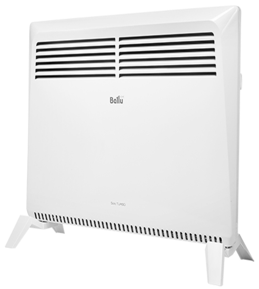 Конвектор электрический Ballu / Баллу Solo Turbo BEC/SMT-2000 в металлическом корпусе, белый, 595х400х84мм, 2кВт, площадь обогрева 25м², IP24 / климатическая техника