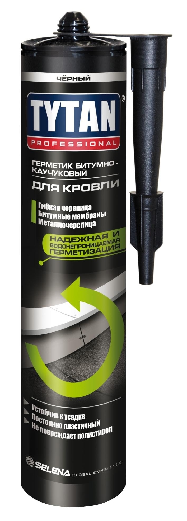 Герметик битумно-каучуковый TYTAN Professional / Титан Профессионал для кровли, черный, 310мл / строительство и ремонт
