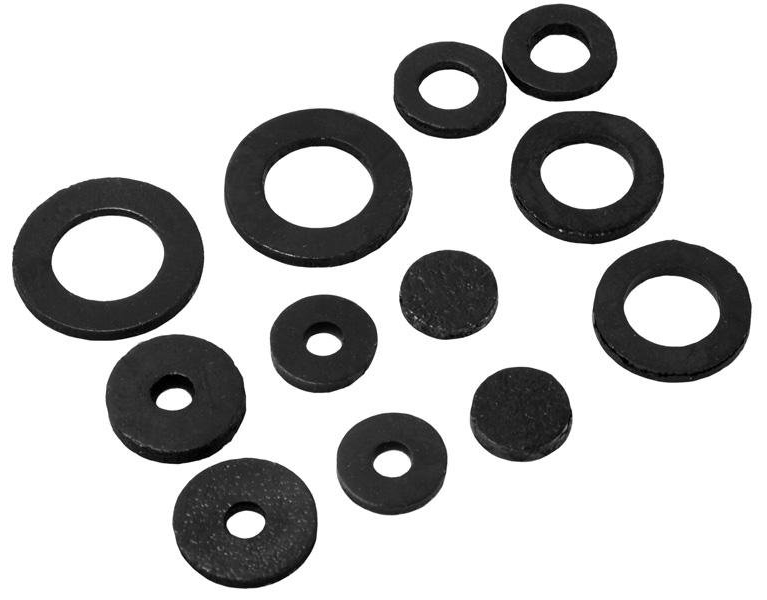 Набор сантехнических прокладок USP / УСП для герметизации соединений, из резины, 12шт. / водоснабжение