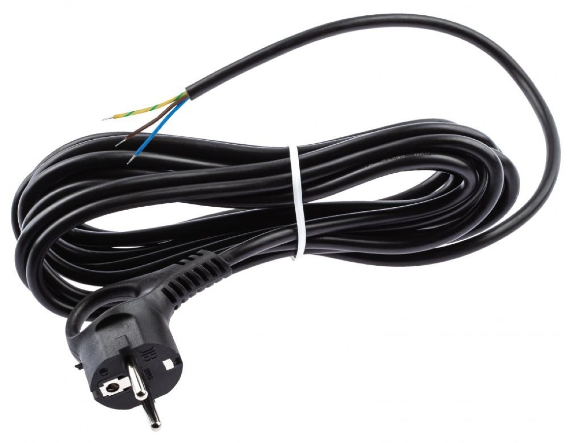 Сетевой шнур ЭРА UX с вилкой, с заземлением, черный, 3м, тип ПВС, сечение 3×0.75мм², 6А, нагрузка 1300Вт, IP20 / электрика