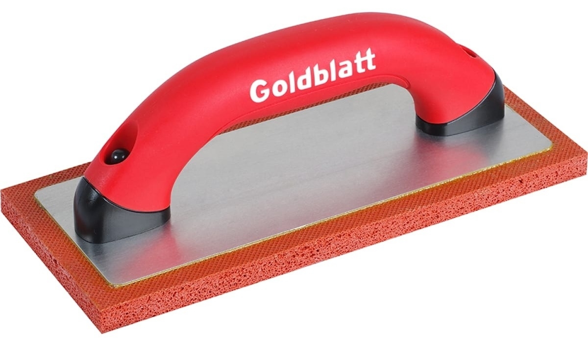 Терка строительная Goldblatt / Голдблэт G06965 малярно-штукатурная, из резины, красная, 230х100мм / инструменты для ремонта