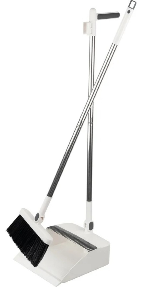 Набор для уборки Рыжий кот BRAVO поворотная щетка для пола с совком, 2 предмета / хозяйственные товары