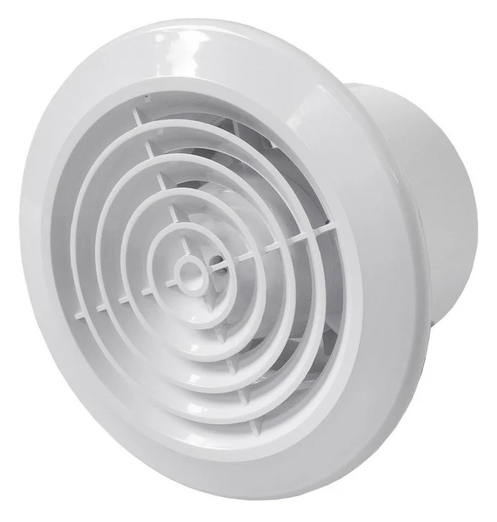 Вентилятор вытяжной Event / Эвент 125КС TURBO настенный в корпусе из пластика, белый, воздуховод 125мм, 240м3/час, 44дБ, 18Вт / вентиляция
