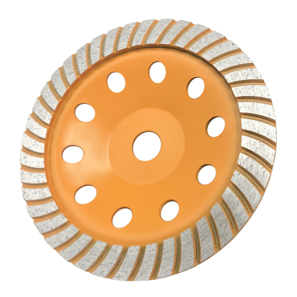 Чашка шлифовальная ВИХРЬ турбо алмазная, по бетону, зачистная, на металлической основе, посадка 22.2мм, диаметр 125мм / оснастка