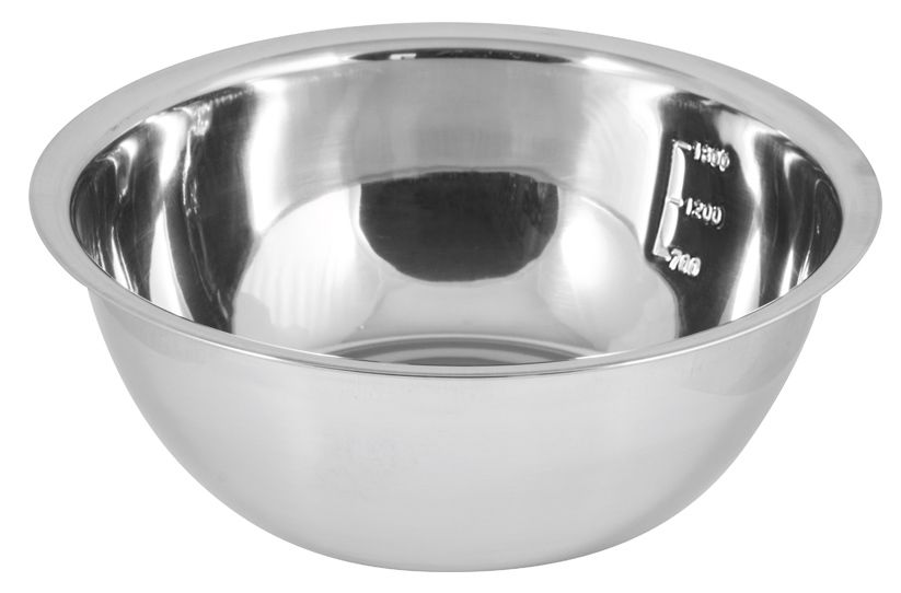 Миска Mallony / Маллони Bowl-Roll-24 с однослойным дном, зеркальной полировкой, из нержавеющей стали, цвет хром, 2.5л / кухонные принадлежности, посуда