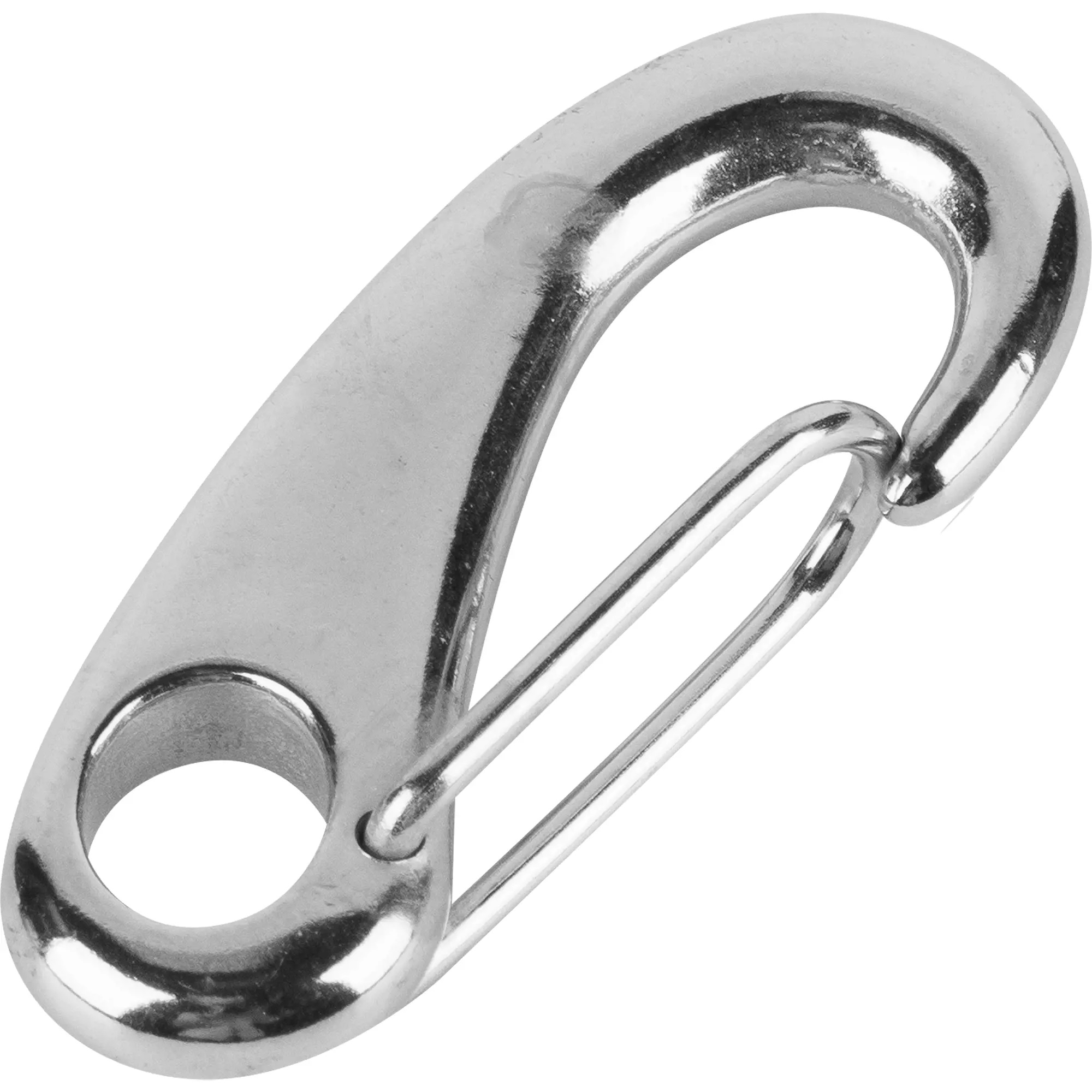 Карабин Стройбат с фиксатором, из оцинкованной стали, 70мм / такелаж