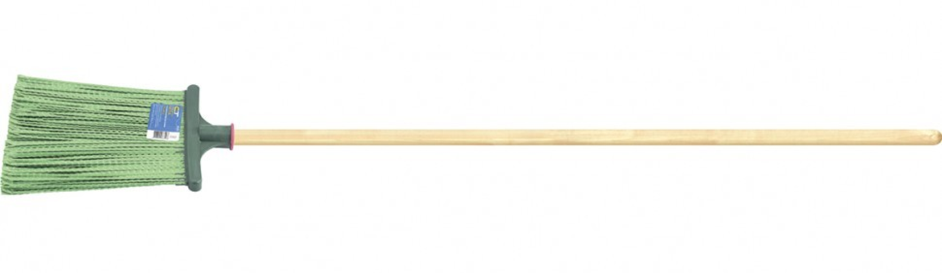 Метла Сибртех уличная, плоская распушенная, полипропиленовая, с деревянным черенком, ширина 270мм / хозяйственные товары