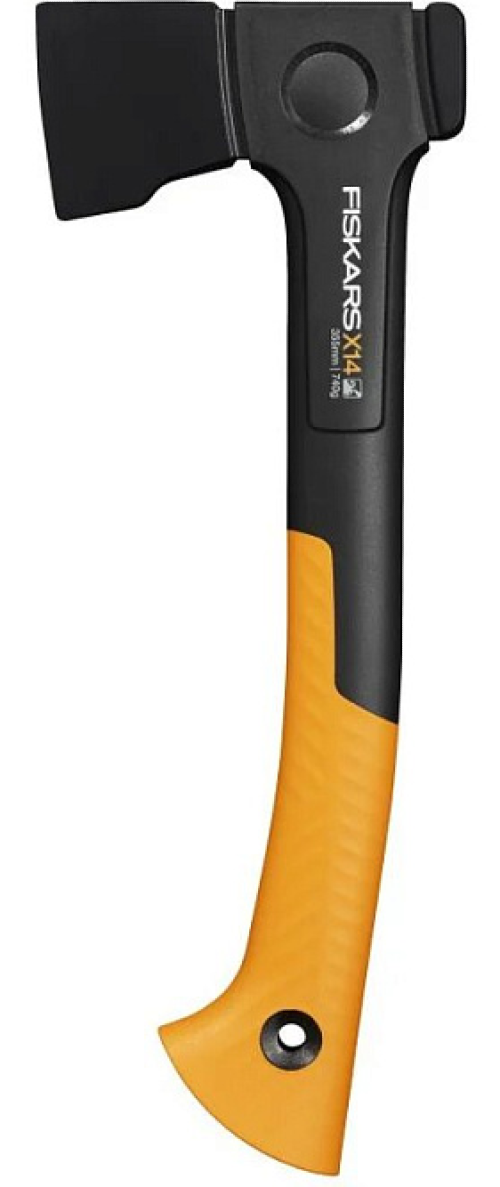 Топор Fiskars / Фискарс Х14 XS 1069102 универсальный, в сборе, из стали и пластика, длина 35.5см / ручной инструмент