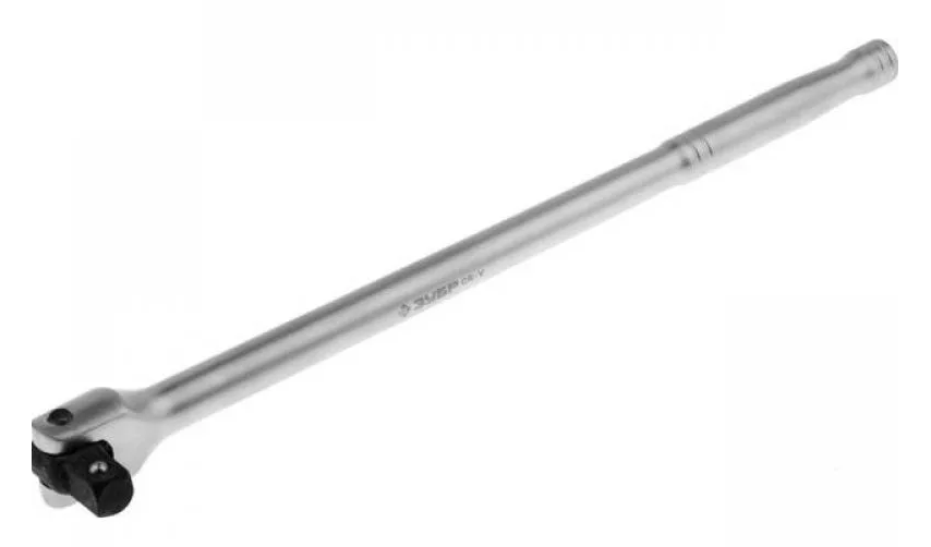 Вороток Зубр Мастер перекидной, для торцевых головок, из хромованадиевой стали CrV, квадрат 1/2дюйма, длиной 380мм / инструменты