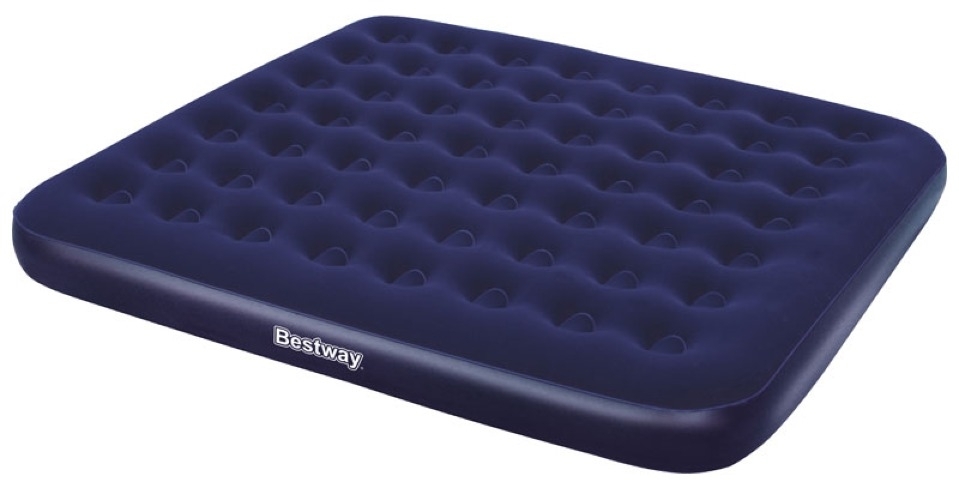 Матрас надувной Bestway / Бествей 67004 двуспальный, из винила, синий, 203х183х22см / товары для дома и отдыха