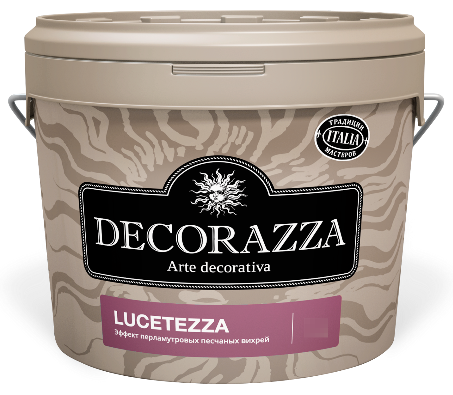 Декоративное покрытие Decorazza / Декорацца Lucetezza Alluminio LC 700 с эффектом перламутровых песчаных вихрей, полуглянцевое, на акриловой основе, 1л / лакокрасочные материалы