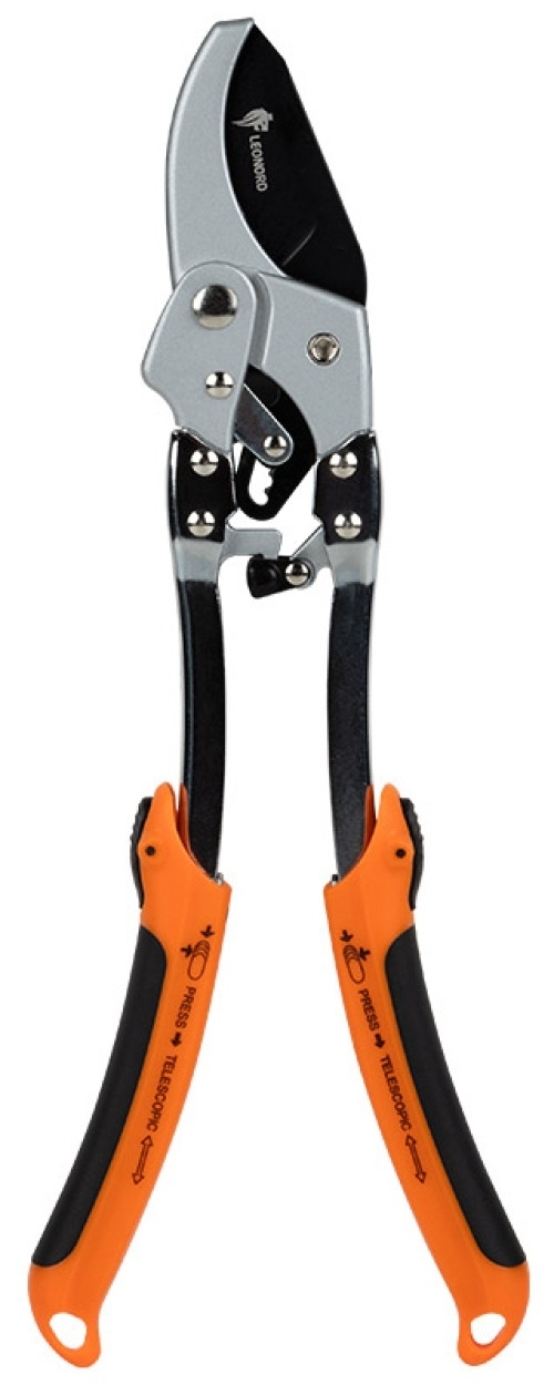 Сучкорез Leonord / Леонорд W3161A плоскостной, телескопический с наковаленкой, ручной стальной, 310мм / садовый инструмент