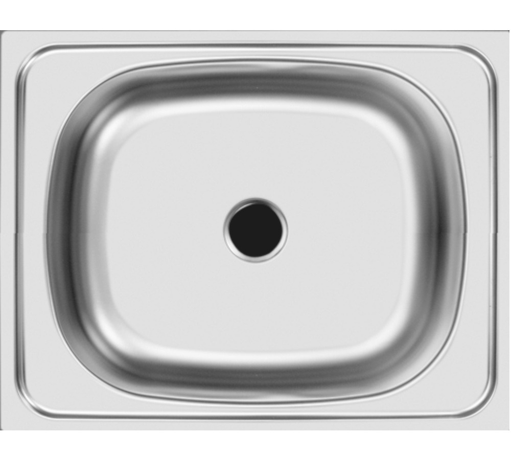 Мойка Ukinox / Юкинокс Стандарт для кухни накладная, прямоугольная, из нержавеющей стали, серая, 500х400мм / сантехника
