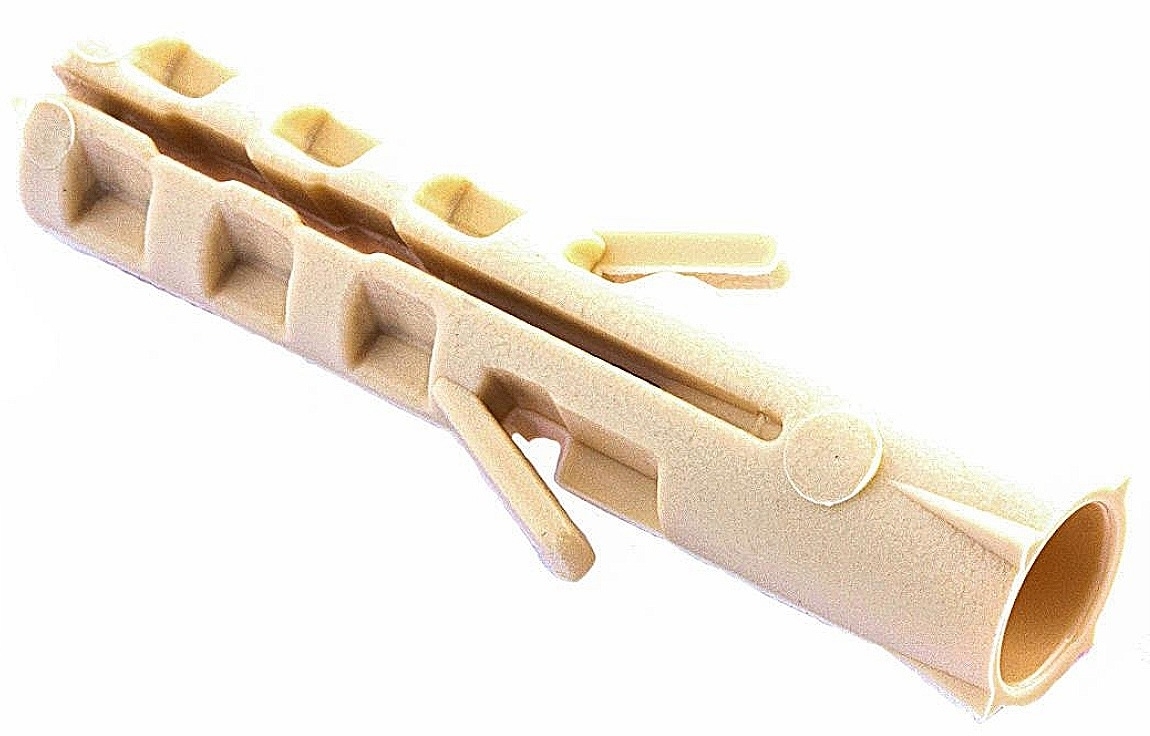 Дюбель Стройбат распорный нейлоновый, бежевый, 10×80мм, 2шт. / крепеж и фурнитура