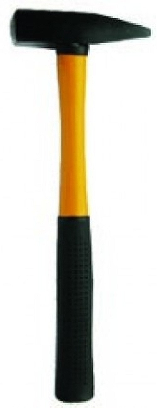 Молоток 888 слесарный, с обрезиненной фиберглассовой ручкой, металлический боек, черный, 1000г / инструменты для ремонта и строительства