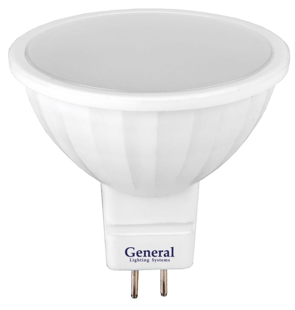 Лампочка светодиодная General Lighting Systems / Дженерал Лайтинг Системс MR 16 для спотов 51мм, софит, GU5.3, 6500К, 650Лм, холодный свет, 220В, 10Вт / освещение