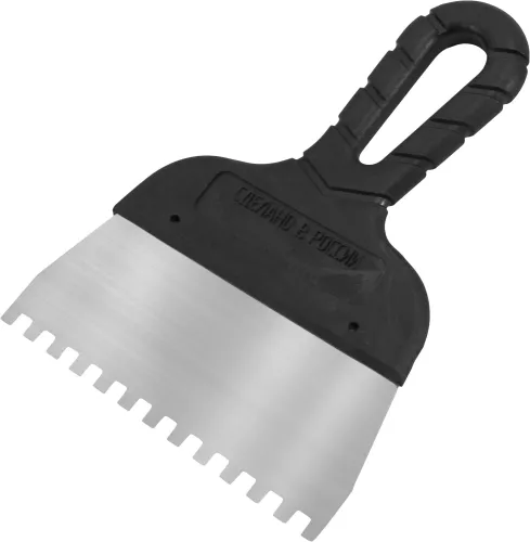 Шпатель зубчатый DECOR 311-2200, нержавеющая сталь, 200мм