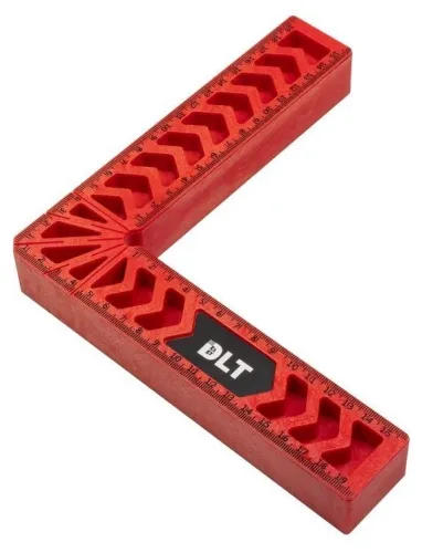 Угольник строительный DLT / ДЛТ монтажный, из пластика, красный, размер 160х160мм / инструменты