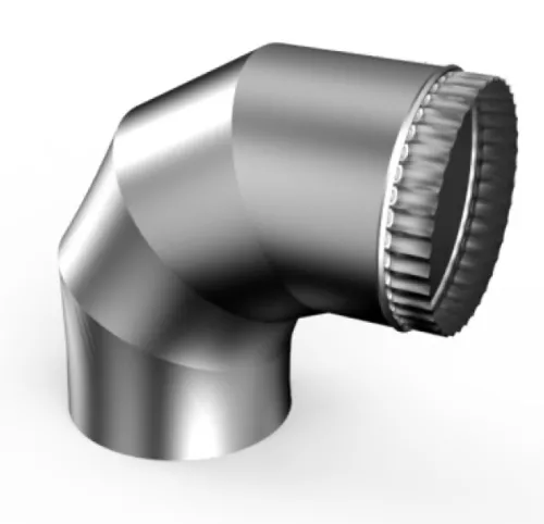 Угол для дымохода Сталь Мастер одностенный, 90 градусов, из нержавеющей стали, серый металлик, диаметр 160мм / строительство и ремонт