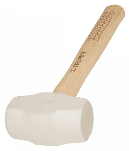 Киянка TRUPER / Трупер с деревянной рукояткой, каучуковая, белая, 43см / инструменты