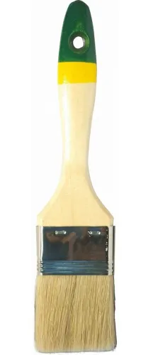 Кисть малярная 888 Евро плоская, со смешанной щетиной и деревянной ручкой, 63х14мм / малярные и отделочные инструменты