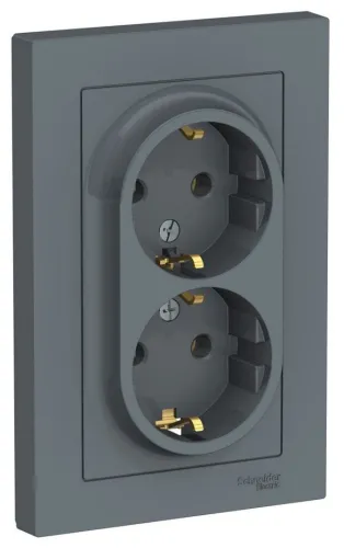 Розетка Schneider Electric Atlas Design 2-местная ATN000724