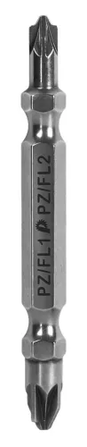 Бита Практика Профи двойная S2, PZ/FL1-2, 65мм, 2шт