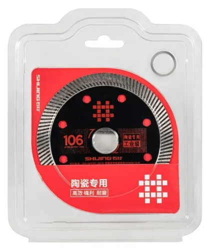 Диск алмазный JING по керамограниту, сухой и влажный рез, диаметр 106мм, посадочный 20мм, высота сегмента 10мм, рез 1.1мм / расходные материалы и оснастка