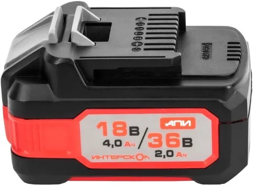 Аккумулятор Интерскол АПИ-4(2)/18(36)И с индикатором заряда, в пластиковом корпусе, Li-Ion, 4.0/2.0А/ч, 18/36В / оснастка для электроинструмента