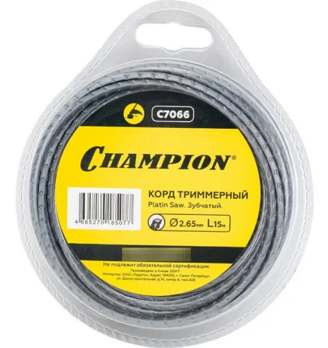 Леска для триммера Champion Platin Saw 2.65мм 15м