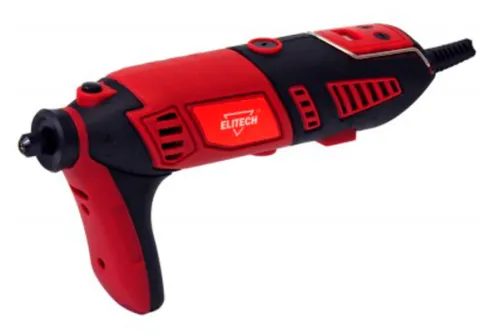Гравер электрический Elitech / Элитек МПШ 0170Э шлифмашина прямая сетевая, в наборе 120 насадок, цанги 2.4-3.2мм, 8000-35000об/мин, 170Вт / инструменты для строительства и ремонта