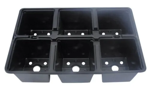 Кассета для рассады из полистирола, 6 ячеек, 200мл