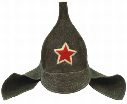 Шапка для бани Банные штучки Буденовка, войлок, серая 42002