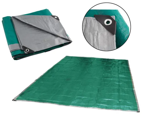 Тент Ecos / Экос Тарпаулин хозяйственный, универсальный, из особо прочного полиэтилена, плотность 100г/м², 3х3м / укрывной материал