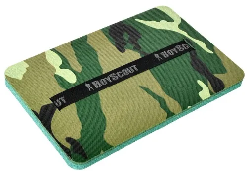 Сидушка туристическая Boyscout / Бойскаут с карабином, пенополиэтилен, зеленая, 350×230×20мм / туризм и кемпинг