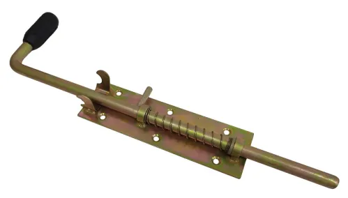 Задвижка СКОБЯНОЙ накладная, металл, желтый цинк, 500мм