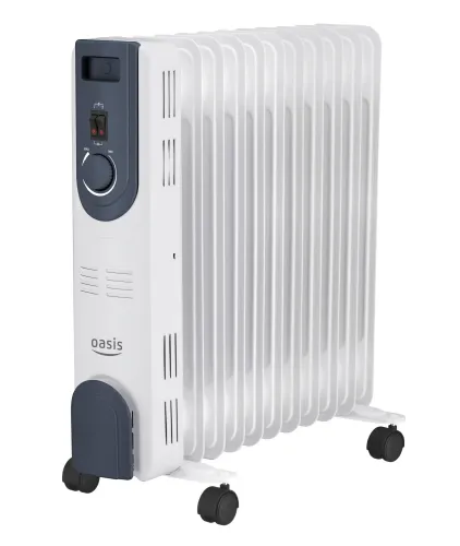 Радиатор масляный Оазис OT-25, белый, 2500Вт, 25м²