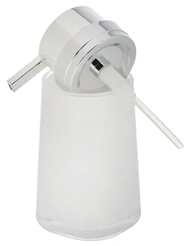 Дозатор для жидкого мыла Fora / Фора BARCELONA настольный, акриловый, белый, объемом 250мл / товары для дома