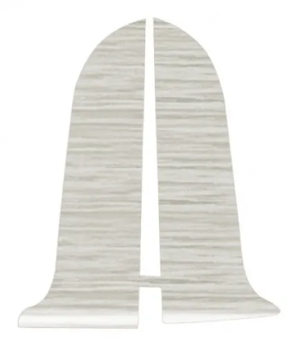 Заглушки для плинтуса MIXTON / Микстон Rico Leo с текстурой левая и правая, ПВХ, цвет ясень серый, 56×10мм, 2шт. / строительство и ремонт