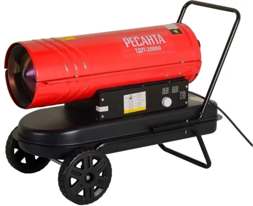 Тепловая пушка Ресанта ТДП-20000 дизельная, в стальном корпусе, 900х470х540мм, 20кВт, 588м³/ч / отопление