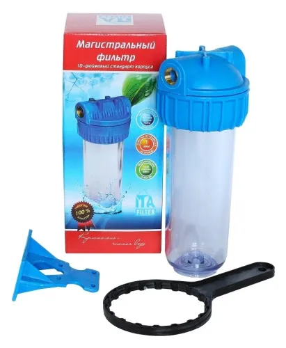 Фильтр магистральный ITA FILTER / Ита Фильтр ITA-21-3/4" для холодной воды, с прозрачной колбой из полипропилена, резьба 3/4дюйма, 15л/мин / водоснабжение