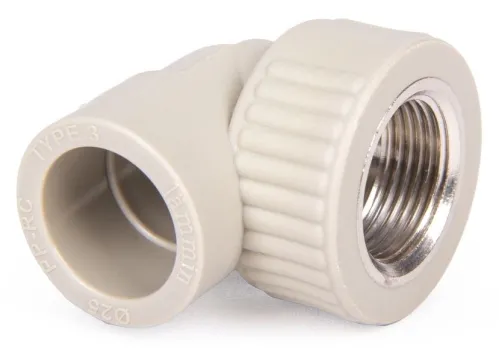 Угольник переходной Lammin / Ламмин комбинированный, внутренняя резьба, полипропиленовый, 3/4дюйма, диаметр присоединения 25мм / водоснабжение