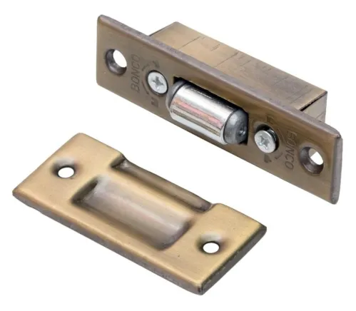 Защелка СКОБЯНОЙ роликовая, бронза, 002389