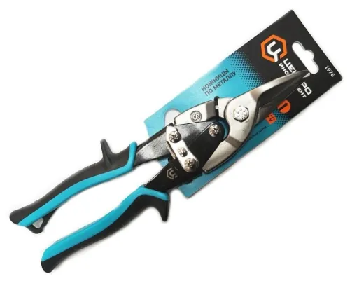 Ножницы по металлу Центроинструмент прямые, с двухкомпонентной рукояткой, сталь, длина 250мм / режущие и пильные инструменты