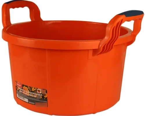 Емкость строительная DECOR / Декор ударопрочная для сухих смесей, из пластика, цвет красный, объемом 30л / инструменты для ремонта и строительства