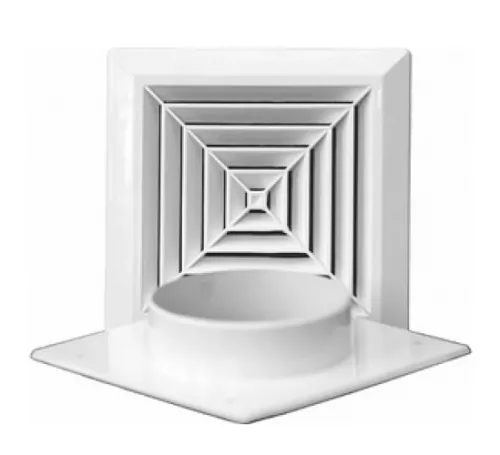 Решетка вентиляционная Event / Эвент Планета ПК160/125 с сеткой, из пластика, белая, размер 160х160мм / строительство и ремонт