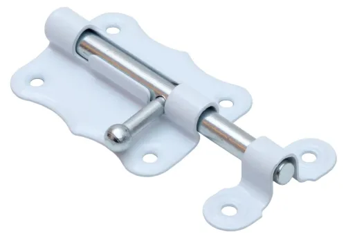 Задвижка СКОБЯНОЙ ШФ-60, фигурная, сталь, белая, 60мм