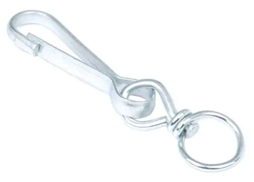 Карабин с вертлюгом Fixbox, оцинкованная сталь, 60мм, 243510