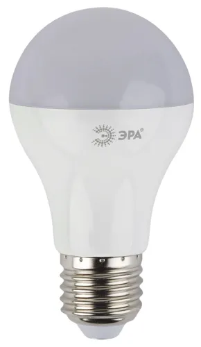 Лампочка светодиодная ЭРА A60 груша Е27, 4000К, 900Лм, холодный свет, 220В, 11Вт / освещение